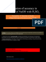 Evaluation of Accuracy in Titration of NaOH With