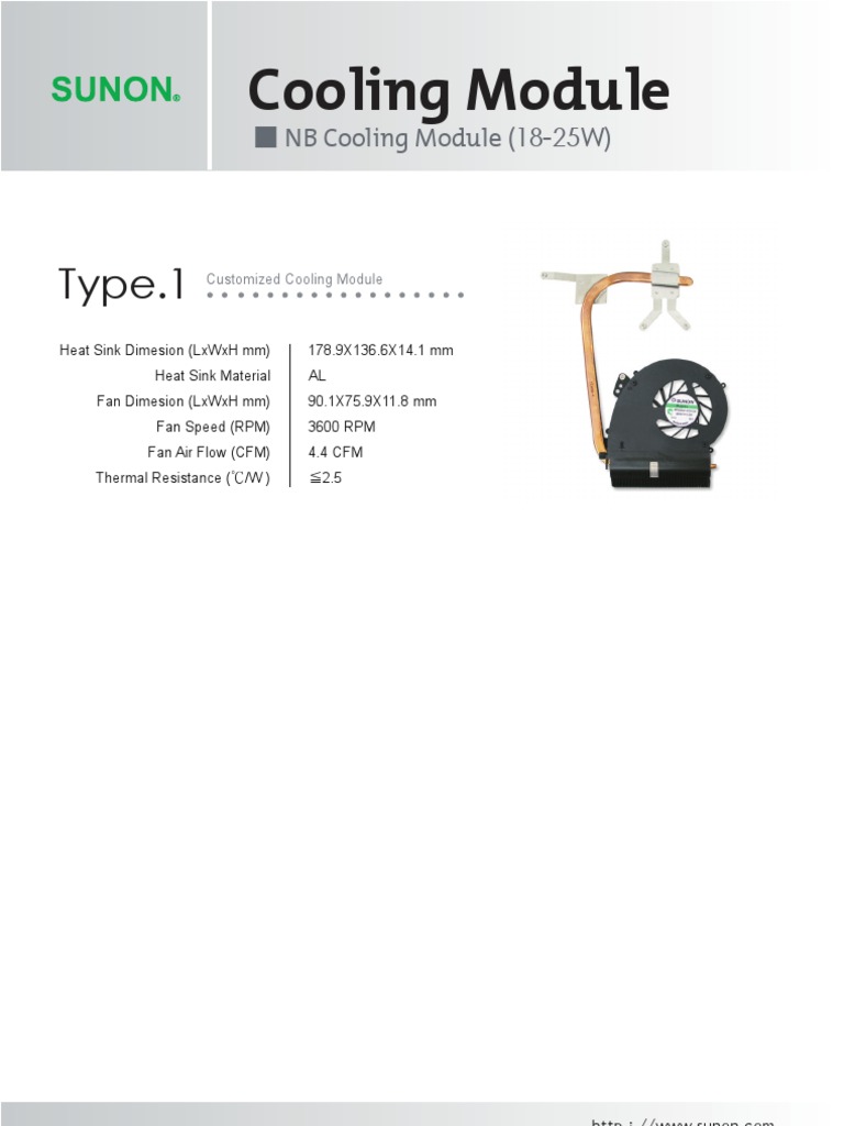 Cooling Module: Type.1 | PDF
