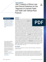 CBCT Patterns of Bone Loss and Clinical Predictors For The Diagnosis of Cracked Teeth and Teeth With Vertical Root Fracture