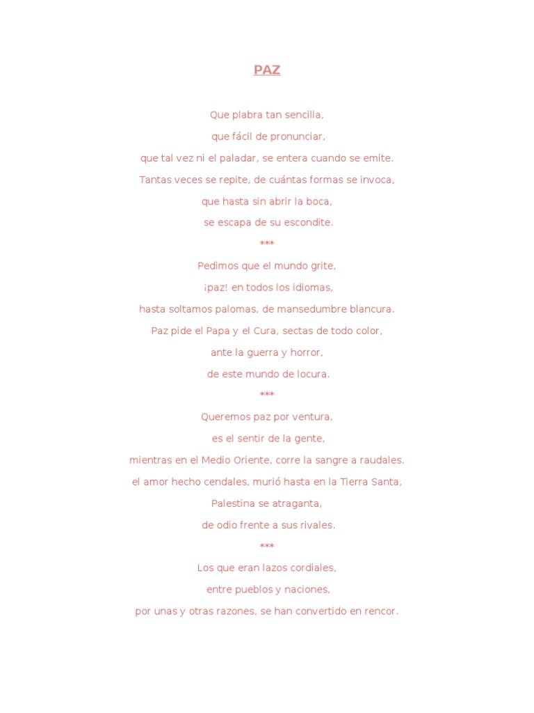 Poemas de Seis Estrofas