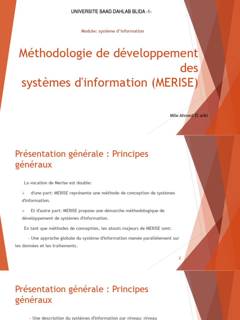 Méthodologie MERISE pour SI | PDF | Informatique | Ingénierie des systèmes