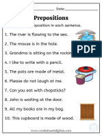 Grammar Prepositions of Place Worksheet 5 Yv97sc