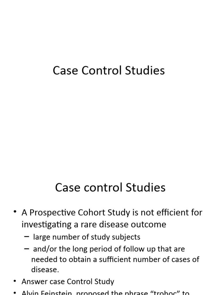 Case Control Studies Epidemiology PDF