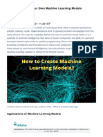 Steps To Create Your Own Machine Learning Models