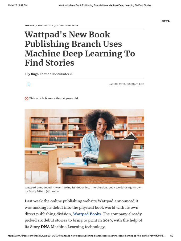 Wattpad's New Book Publishing Branch Uses Machine Deep Learning To Find