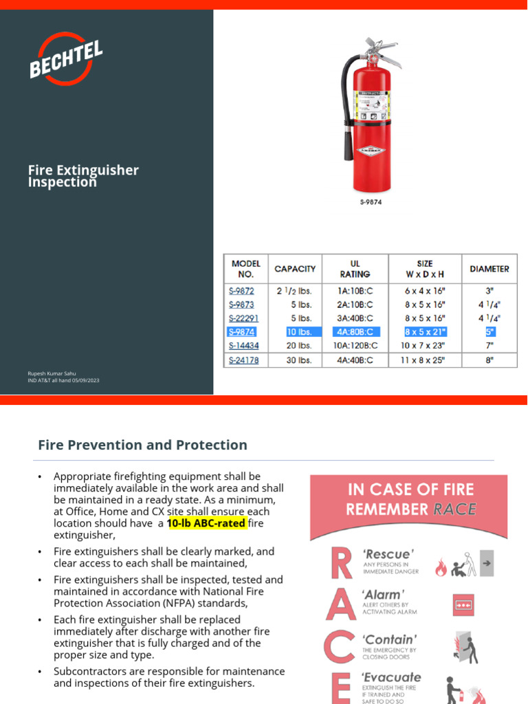Fire Extinguisher Inspection | PDF | Heat Transfer | Disasters