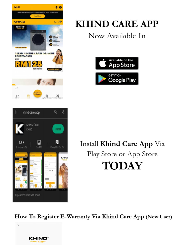 How To Register EWarranty Via Khind Care App PDF