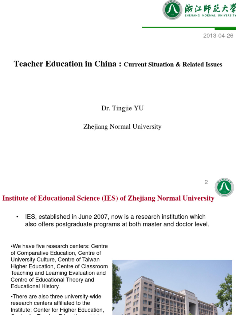 Teacher Education in China PDF Curriculum Schools