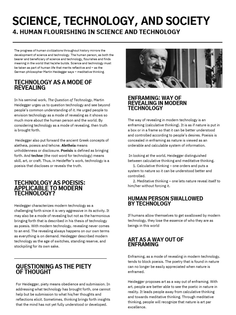 Human Flourishing in Science and Technology PDF Thought