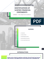 Identification of FALSIFIED Financial Statements