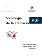Temario Sociología de La Educación 2023-2024