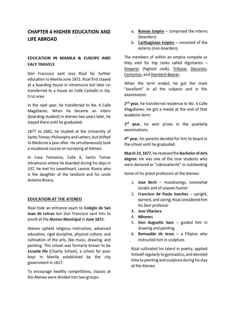 Chapter 4 Higher Education and Life Abroad-Outline | PDF | Philippines