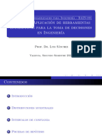 Unidad 3: Aplicaci On de Herramientas Estad Isticas para La Toma de Decisiones en Ingenier Ia