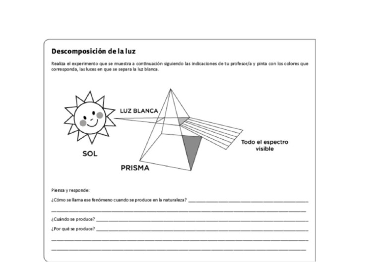Ficha Descomposicion de La Luz Blanca | PDF