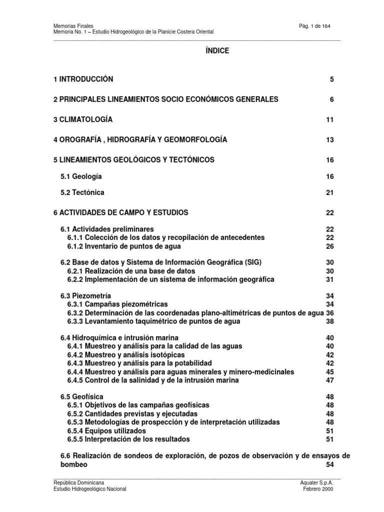Planicie Costera Oriental PDF Agua subterránea Río