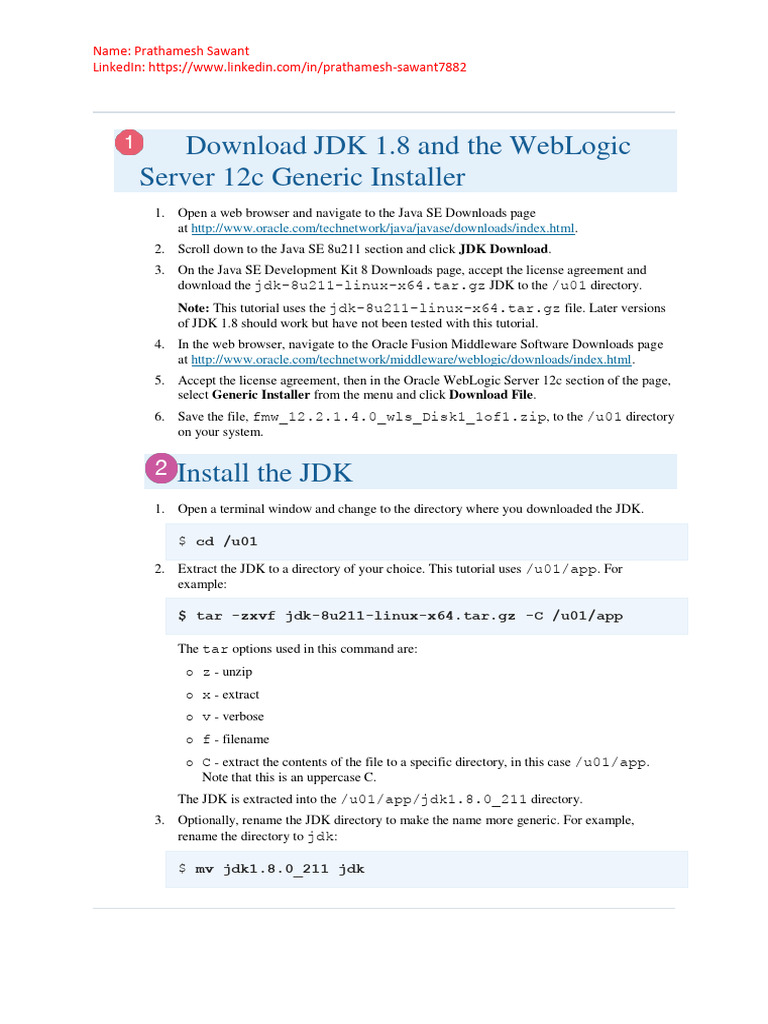 WebLogic Server 12c Installation Guide | PDF | Installation (Computer ...