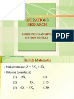 Riset Operasi Linear Programming Metode Simplek