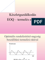 Lecke 14 Készletgazdálkodás EOQ Termelés Esetén