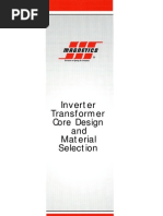 Inverter Transformer Design and Core Selection