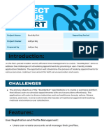 Project Status Report Professional Doc in Dark Blue Light Blue Playful Abstract Style