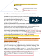 Psychophysiological Characteristics of Football Players of Various Playing Positions