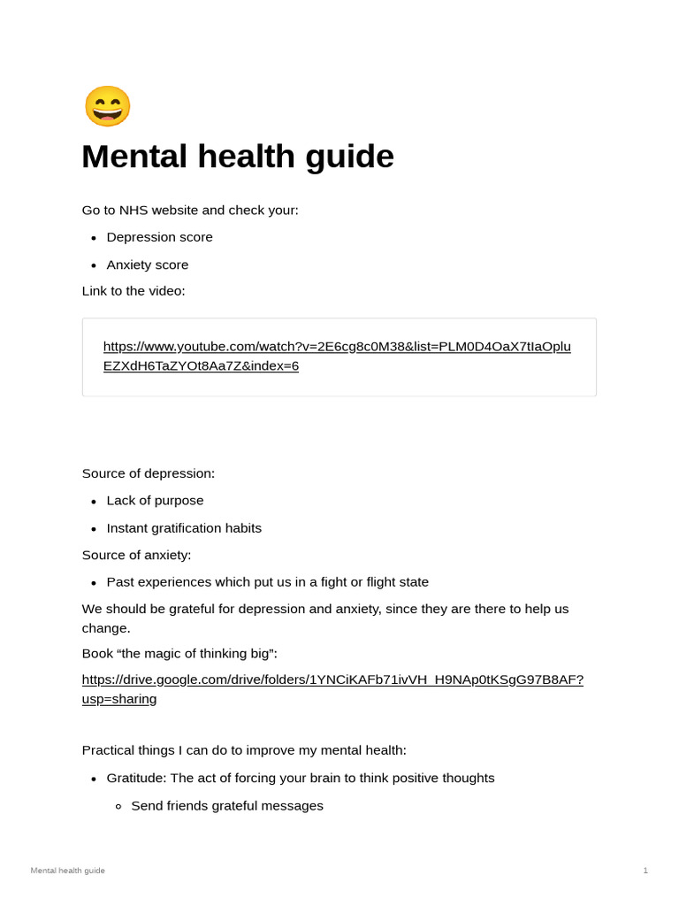 Hamza Mental Health PDF Mental Health Gratitude