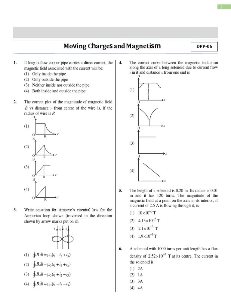 Magnetic Field Calculations and Concepts | PDF | Magnetic Field ...