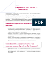 ¿Cómo Se Fijan Los Precios en El Mercado?