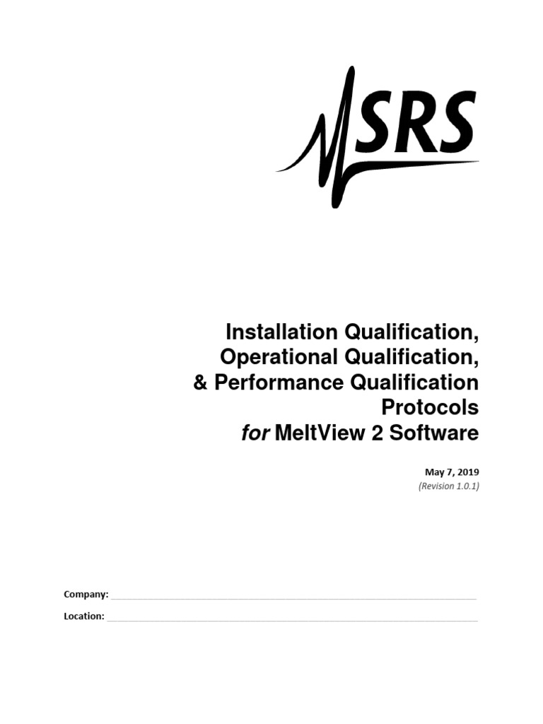 MeltView IQ OQ PQ | PDF