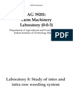 Lab 8-Farm Machinery Study of Inter and Intra Row Weeding System