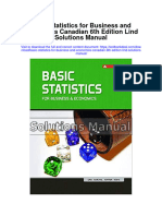 Basic Statistics For Business and Economics Canadian 6th Edition Lind Solutions Manual