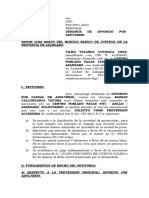 DEMANDA DE DIVORCIO POR CAUSAL DE ADULTERIO Sra. Vilma