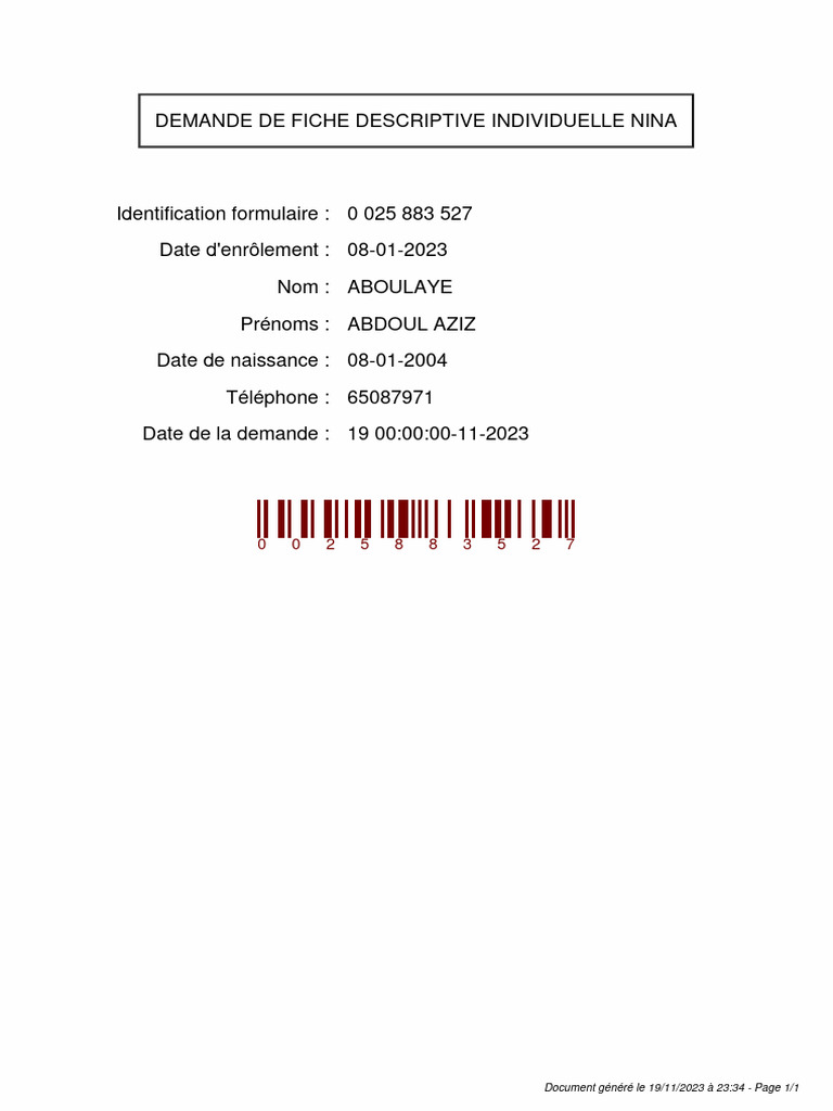 Inscription en Ligne | PDF