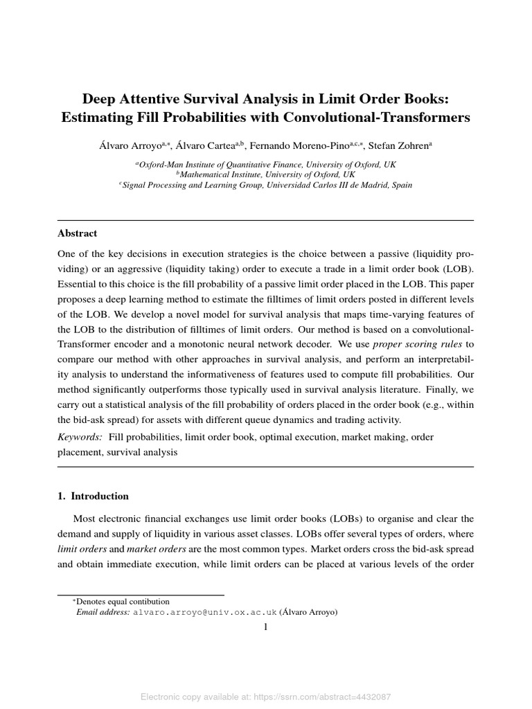 Deep attentive survival analysis in limit order books pdf order