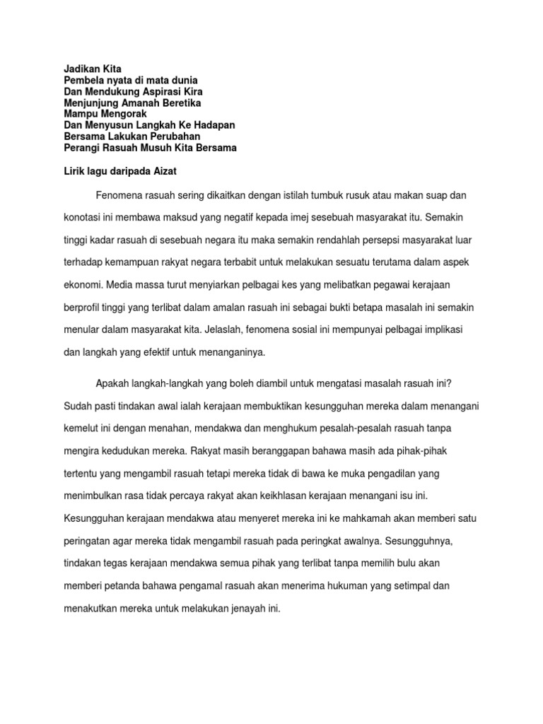 Langkah Berkesan Atasi Rasuah | PDF