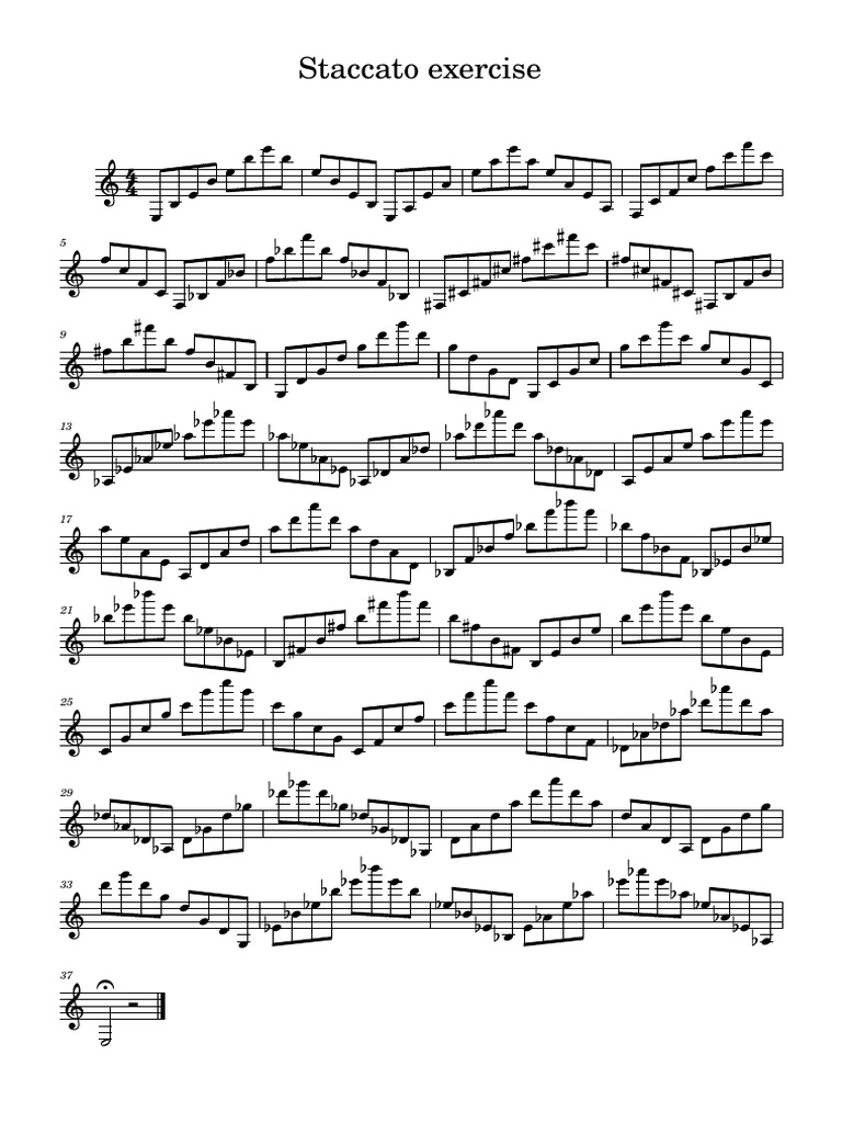 staccato exercises PDF