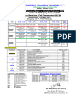 PMIT Class Routine (Fall Semester-2023) : Professional Masters in Information Technology (PMIT)