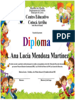 Diploma Centro Educativo Cotoca Arriba