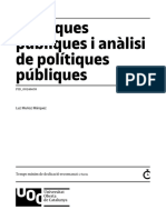 Polítiques Públiques I Anàlisi de Polítiques Públiques
