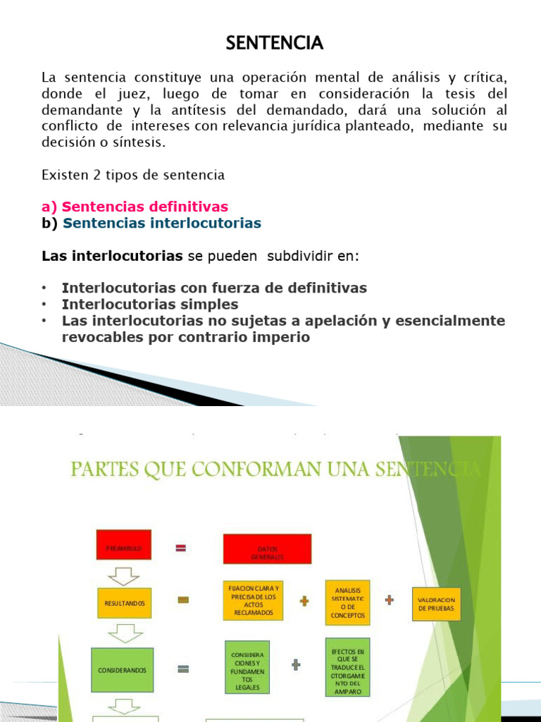 Partes de Una Sentencia | PDF | Sentencia (ley) | Fuentes del derecho