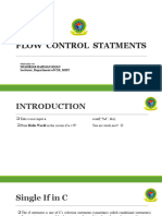 CSE - 109 Lec 67 Flow Control Statement