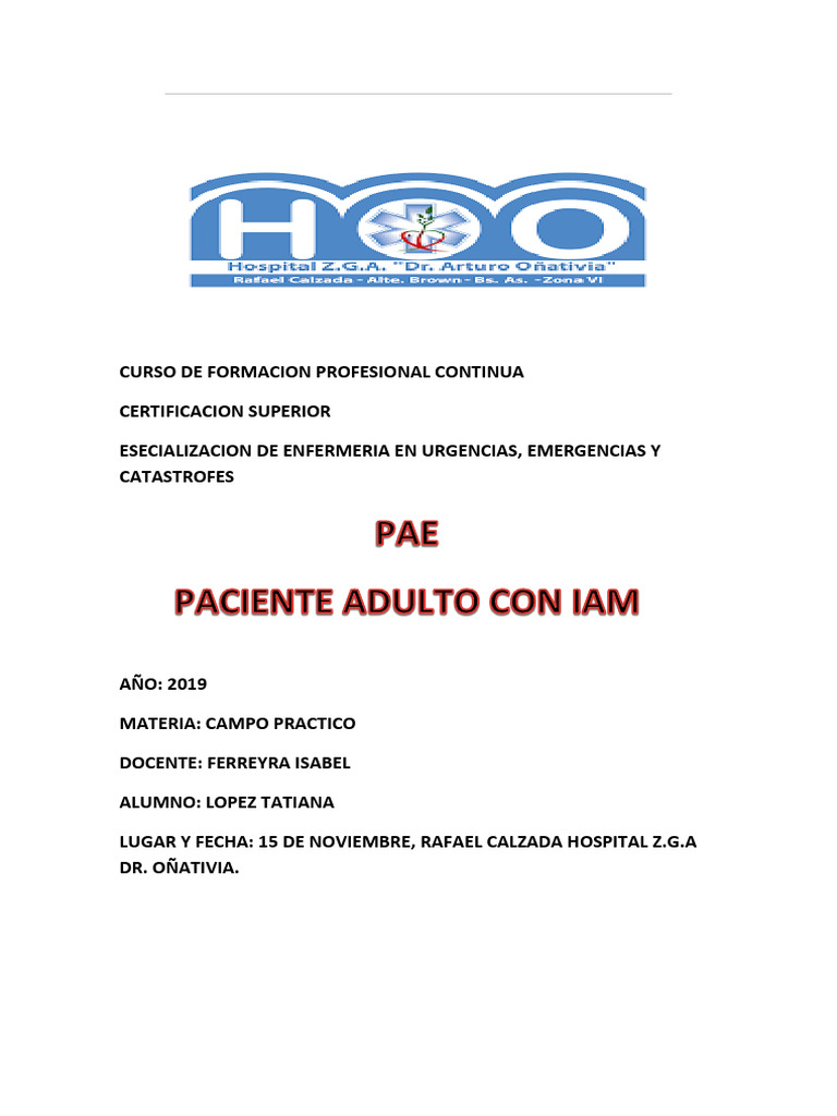 Pae Iam en Urgencia | PDF | Infarto de miocardio | Enfermedades ...