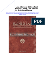 Business Law Alternate Edition Text and Summarized Cases 12th Edition Miller Solutions Manual