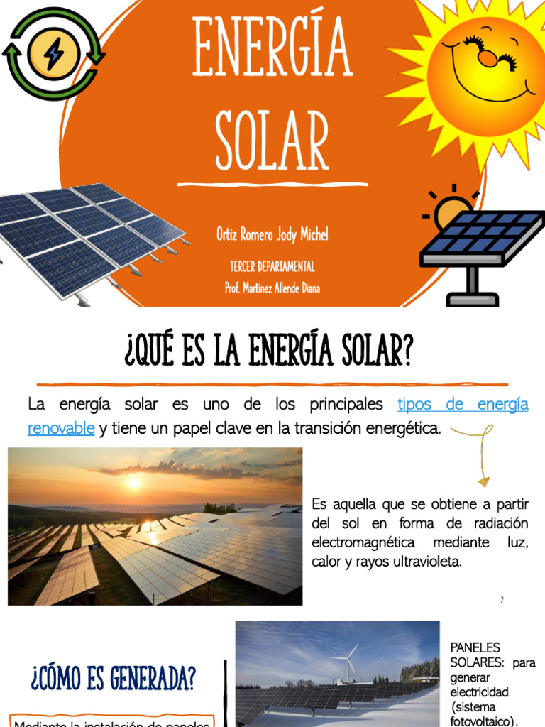 Cartel educativo sobre energía solar | PDF | Energía solar | Fotovoltaica