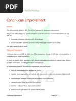 Continous Improvement Policy