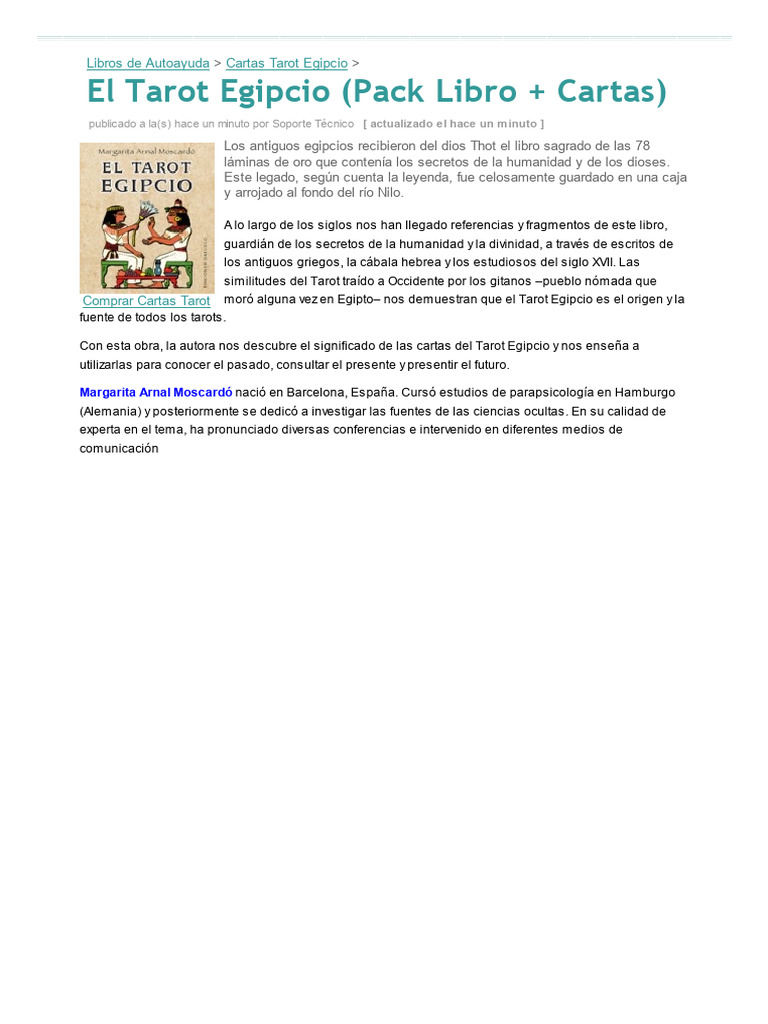 Orígenes y Significado del Tarot Egipcio | PDF