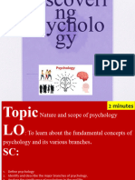 Nature & Scope of Psychology