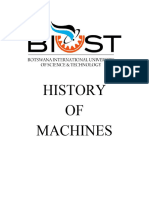 History of Machines and Mechanisms