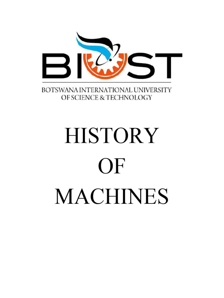 Evolution of Machines Through History | PDF | Machines | Mechanical ...