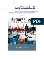 Business Law Text Exercises 9th Edition Leroy Solutions Manual